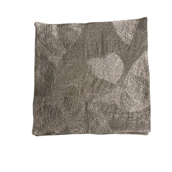 Set Of 12 Crate & Barrel Metallic Gold Textured Placemats 14" X 14" Polyester - Picture 5 of 12